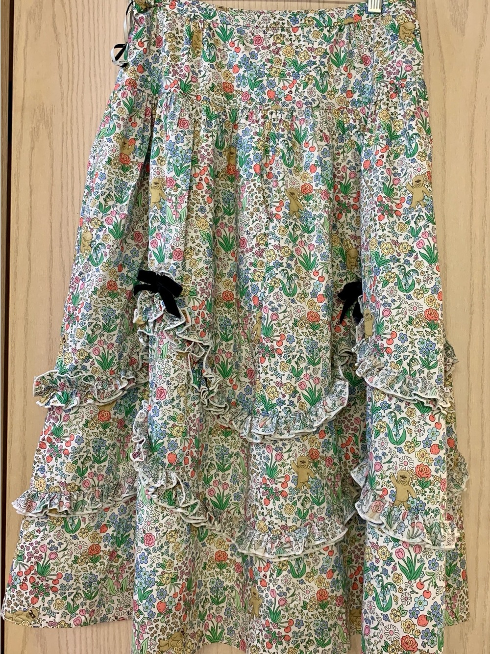 Sretsis Floral Tiered Ruffle Maxi Skirt - Multicolor